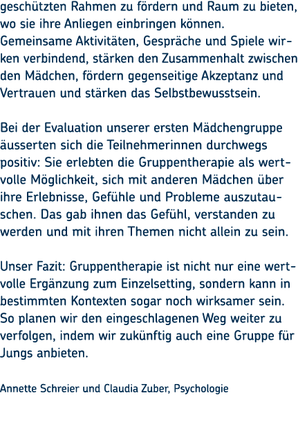 gesch tzten Rahmen zu f rdern und Raum zu bieten, wo sie ihre Anliegen einbringen k nnen. Gemeinsame Aktivit ten, Ges...