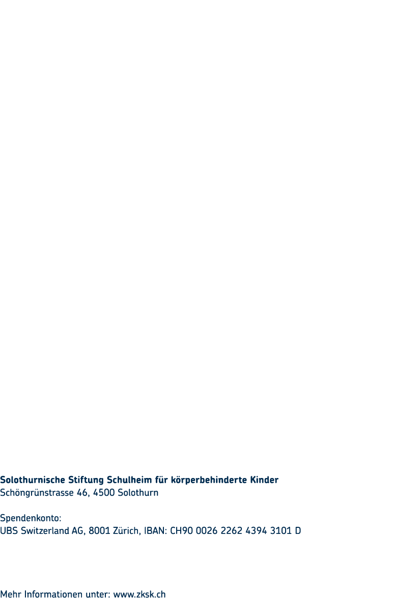Kontakt Zentrum f r Kinder mit Sinnes und K rperbeeintr chtigung ZKSK Schul und Therapiezentrum ZKSK Solothurn Sch ng...